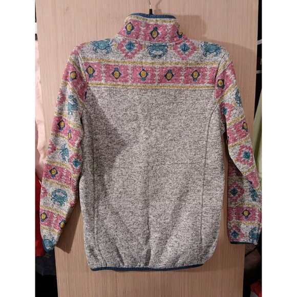 Simply Southern Small WomenTribal Pattern Crab Pineapple Pullover Fleece Jacket - Picture 4 of 6